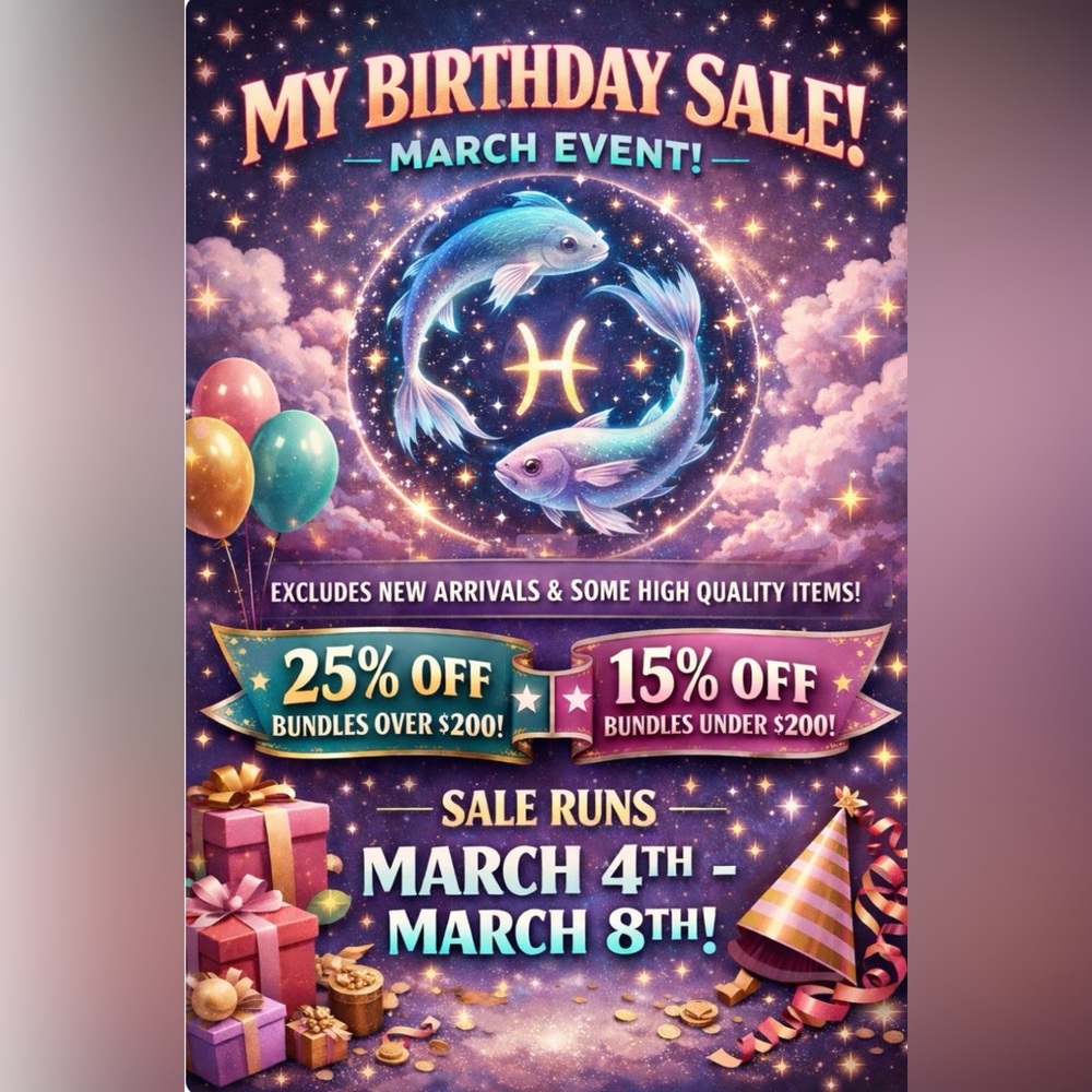 Birthday Sale Starting NOW 🎁🎂🎉🥳🎈